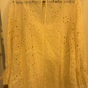 H&M Cream Eyelet Lace Blouse